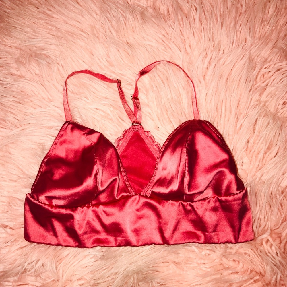 Pink satin bra Victoria’s Secret
